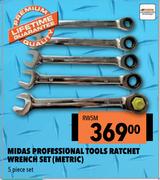 Midas Professional Tools Ratchet Wrench Set (Metric) 5 Piece Set RW5M