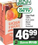   Liqui Fruit 100% Fruit Juice Blend Assorted-2Ltr Each