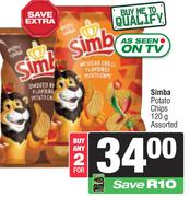    Simba Potato Chips Assorted-For Any  2 x 120g