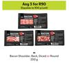 M Bacon Shoulder, Back, Diced Or Round-For Any 3 x 200g