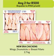 New Era Chickens Wings, Drumsticks Or Breast Fillets-For Any 2 x 2.7Kg
