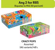 Crazy Pops Assorted (All Variants)-For Any 2 x 48's