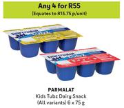 Parmalat Kids Tubz Dairy Snack (All Variants)-For Any 4 x 6 x 75g