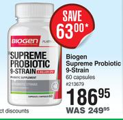 Biogen Supreme Probiotic 9 Stain-60 Capsules