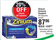Zinium Immune Support-60 Capsules