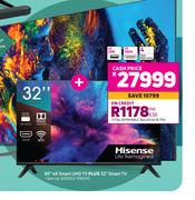 Hisense 85" 4K Smart UHD TV Plus Hisense 32" Smart TV