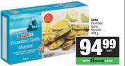 Spar Crumbed Garlic Mussels-400g