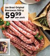 Jan Braai Original Boerewors-500g Per Pack