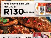 Food Lover's BBQ Loin Ribs-750g Per Pack