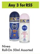 Nivea Roll On Assorted-For 3 x 50ml
