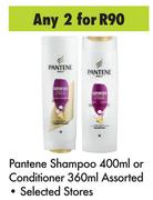 Pantene Shampoo 400ml Or Conditioner 360ml Assorted-For 2