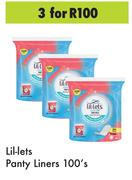 Lil-Lets Panty Liners-For 3 x 100's