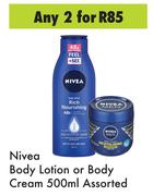 Nivea Body Lotion Or Body Cream Assorted-For 2 x 500ml