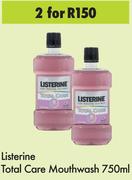 Listerine Total Care Mouthwash-For 2 x 750ml