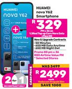 2 x Huawei Nova Y62 Smartphone-On 1.3GB Red Top Up Core More Data + Flexi 80