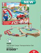 Hape Sea & Rail Cargo Transport Set E3790AP22
