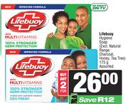 Lifebuoy Hygiene Soap Assorted (Excl Natural Range: Charcoal, Honey, Tea Tree)-For Any 2 x 175g