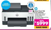 HP Smart Tank 750 3 In 1 Printer