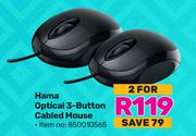 Hama Optical 3 Button Cabled Mouse-For 2