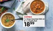 1 x Soup Assorted 350ml & 1 x Health Roll-Combo