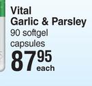 Vital Garlic & Parsley-90 Softgel Capsules Each