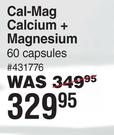 Food Grown Cal-Mag Calcium + Magnesium-60 Capsules