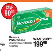 Berocca Performance 30 Effervescent Tablets Assorted