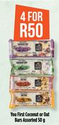 You First Coconut Or Oats Bars Assorted-For 4 x 50g