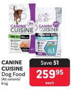 Canine Cuisine Dog Food (All Variants)-6Kg Each