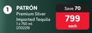 Patron Premium Silver Imported Tequila-750ml Each