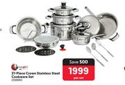 Tissolli 21-Piece Crown Stainless Steel Cookware Set 258880-Per Set