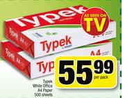 Typek White Office A4 Paper 500 Shhets-Per Pack