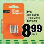 Spar Good Living 2 Hole Metal Sharpener-Each