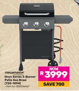 Megamaster Onyx Series 3 Burner Patio Gas Braai 720-1094 850016467