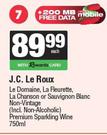 J.C.Le Roux Le Domaine,La Fleurette,La Chanson Or Sauv Blanc Non Vintage Premium Sparkling-750ml 