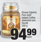 Douwe Egberts Pure Gold Instant Coffee (Selected Excl.Decaf)-200g Each
