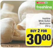 Freshline White Button Mushrooms-For 2 x 250g