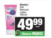 Mandy's Hair Removal Lotion-100ml