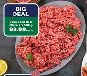 Extra Lean Beef Mince-2 x 500g Each