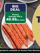 Dhanya Sausage-600g Per Pack