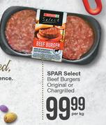 Spar Select Beef Burgers Original Or Chargrilled-Per Kg