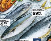 Whole Yellowtail (Previously Frozen)-Per Kg