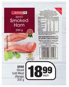 Spar Sliced Cold Meat (Range)-200g Each