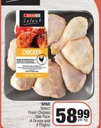 Spar Select Fresh Chicken Star Pack (4 Drums & 4 Thighs)-Per kg 