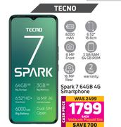 Tecno Spark 7 64GB 4G Smartphone-Each