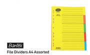 Bantex File Dividers A4 Assorted (5 Division)