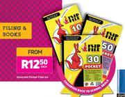 Assorted 20 Pocket Flip Files A4-Each