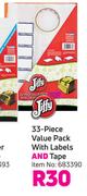Jiffy 33-Piece Value Pack With Labels And Tape