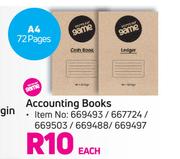 Game Accounting Books A4 72 Pages-Each