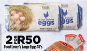 Food Lover's Large Eggs-2 x 18s